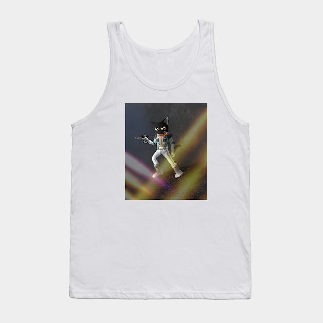 Cat space soldier Tank Top by BATKEI